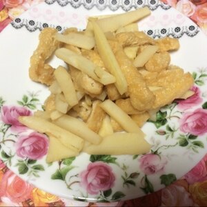 味付け簡単☆筍と油揚げの炒め煮